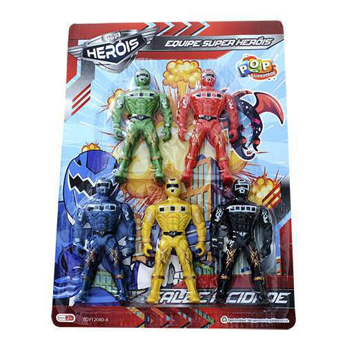 TOY12040-EQUIPE SUPER HERÓIS C/ 5-CX C/ 144 brinquedos, pop brinquedos, brinquedos meninos, kit heróis, heróis de brinquedo, power rangers de brinquedo, bonequinhos, boneco, super heróis de brinquedo POP BRINQUEDOS